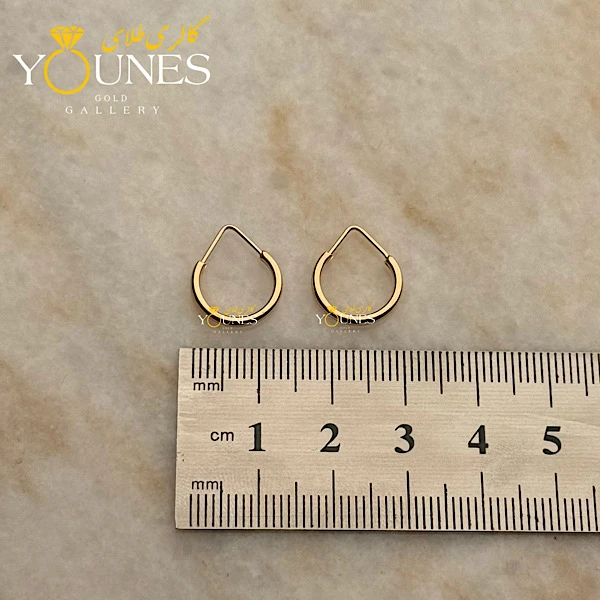 گوشواره طلا حلقه ای مفتولی